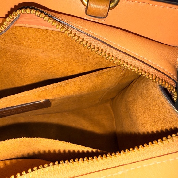 Coach Rouge Pink and Tan Leather Handbag/ Crossbody - Picture 6 of 16